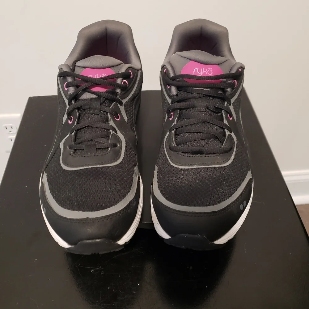 Ryka SKY WALK Walking Shoes Sneakers Black Pink Memory Foam Women's Size 8.5M - Picture 2 of 10